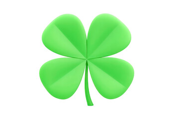 Four leaf clover green lucky symbol isolated botanical nature happiness hope cheerful St. Patrick Day vector illustration decorative plant spring fortune foliage leaf charm positive celebration