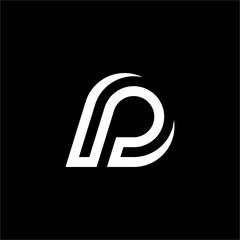A dynamic, futuristic logo with the letter "p". This elegant design suggests velocity and progress, perfect for automotive, tech, or logistics companies.