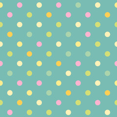 Polka Dot pattern, colorful seamless texture