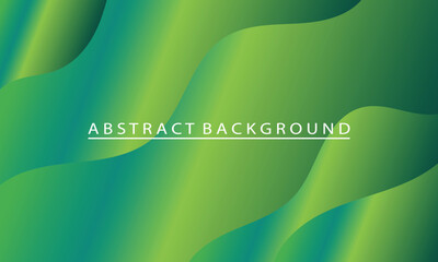 Green abstract background with flowing shapes and smooth gradient color
