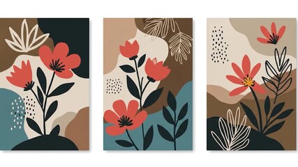 Abstract floral art on canvas, likely for home decor - Powered by Adobe