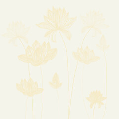 Fresh Linens Ivory lotus design with 