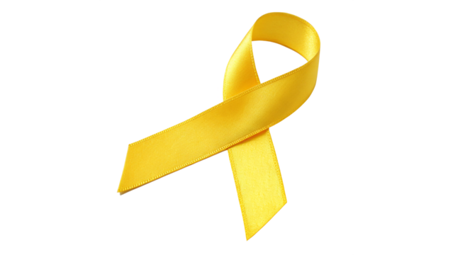 Yellow ribbon symbolizes hope and support for loved ones facing challenges and hardships in various situations a transparent background