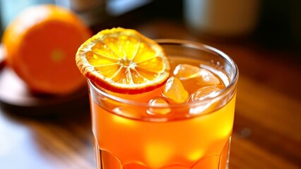 A close-up of the delicious food of Orange Drink