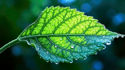 Natural close-up of green leaves