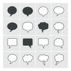 Fototapeta premium Assortment of speech and thought bubble icons