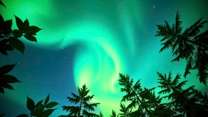 Natural close-up of aurora