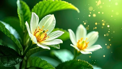 Natural close-up of white flowers