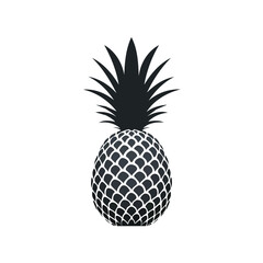 Obraz premium pineapple silhouette on white background.