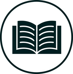 Book silhouette icon vector illustration. Open book sign isolated on transparent background. Vector symbol for education, library, learning, eBook, literature, study icon design.