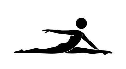 Person doing splits silhouette