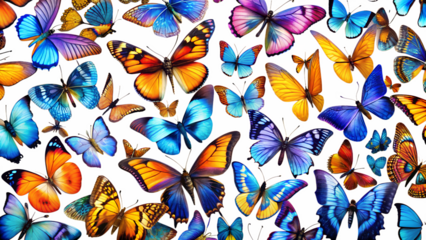 Colorful butterfly and floral seamless vector pattern for spring and summer design