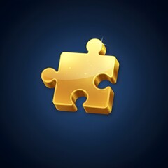 golden puzzle with missing piece and the search for solutions.