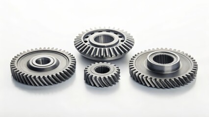 Metal Differential Gears Arranged for Mechanical Engineering Focus