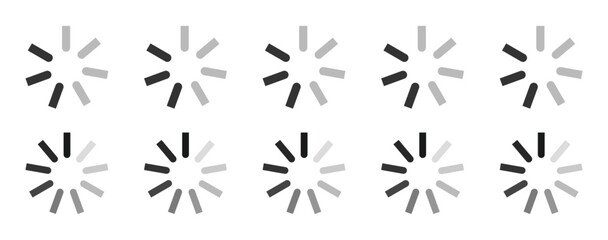 Loading bar symbol - Vector loaded icons. Download progress, Download or Upload symbol.