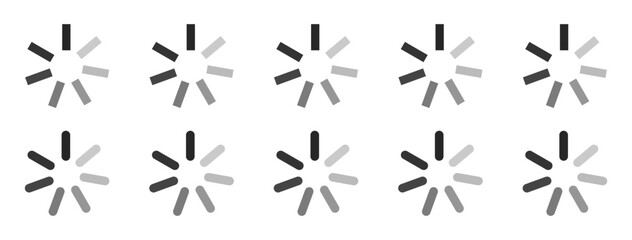 Loading bar symbol - Vector loaded icons. Download progress, Download or Upload symbol.