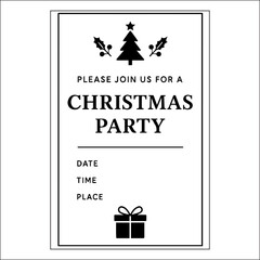 Christmas Invitation Label Design