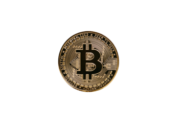 bitcoin on white background and png file