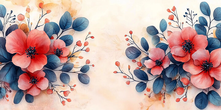 Elegant baptism card invitation design with floral details Generative AI