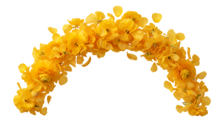 Bright Floral Arch Decorative Yellow Buttercup Garland for Celebrations