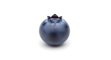 Single Ripe Blueberry Isolated on White Background 1.