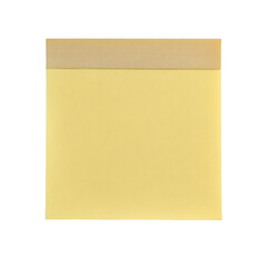 Sticky note paper blank memo isolated on transparent background