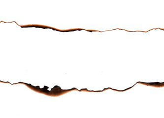 Double Glitch Burned Paper Edge Divider | Horizontal RGB Split Texture Separator PNG
