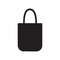 Black tote bag minimalist logo design