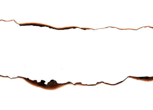 Double Glitch Burned Paper Edge Divider | Horizontal RGB Split Texture Separator PNG
