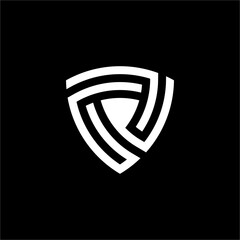 A modern, dynamic "P" shield logo. This elegant design suggests protection and is ideal for security firms, professional services, or insurance companies.