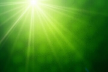 Green grass with rays of light
