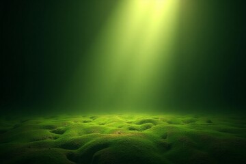 Green grass with rays of light