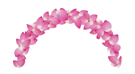 Beautiful Pink Lotus Petal Garland Arch, Decorative Floral Arrangement for Events and Celebrations