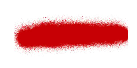 Red spray paint brush stroke on white background. Soft airbrush texture for digital art and graphic design. Ideal for banners, graffiti effects, and creative illustrations.