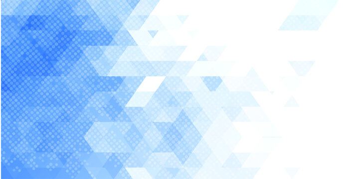 Abstract watercolor background with geometric triangles in gradient white tones