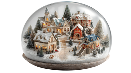 christmas snowy houses