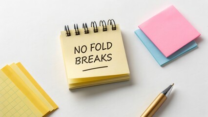 Stylish Desk Setup with Sticky Notes and Notebook for Organization