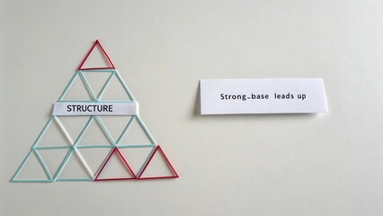 Triangular Structure Model with Text and Colorful Shapes for Learning