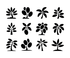 Illustrative mango tree with vibrant foliage and trunk