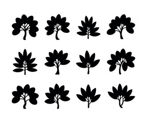 Vibrant mango tree illustration with tropical leaves