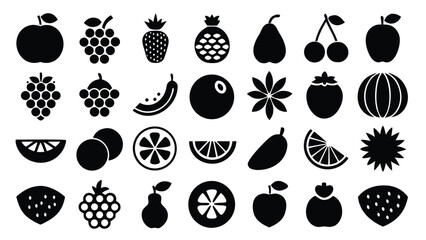  Fruits Silhouette Bundle.