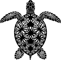 A Sea turtle silhouette icon 