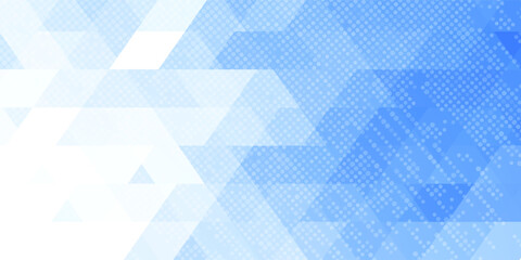 Abstract watercolor background with geometric triangles in gradient white tones