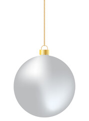 Silver gradient hanging ball design element