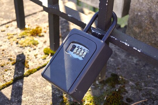 padlock on a fence