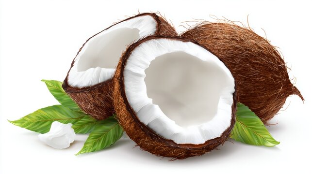 Coconut logo: vector image for your design, isolated on white. - Powered by Adobe