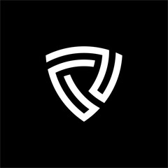 Futuristic shield logo with the letter "P". A striking symbol for companies in cybersecurity, financial safety, or high-tech defense.