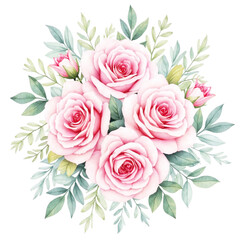A beautiful pink rose bouquet, a symbol of love and romance, perfect for a wedding or Valentine's gift