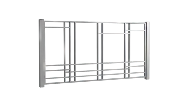 Metal frame structure for construction or industrial use isolated on a white background.