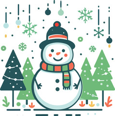 Christmas winter scene logo icon vector white background .